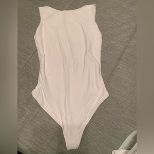 ALIX NYC white high neck low back bodysuit New